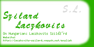 szilard laczkovits business card